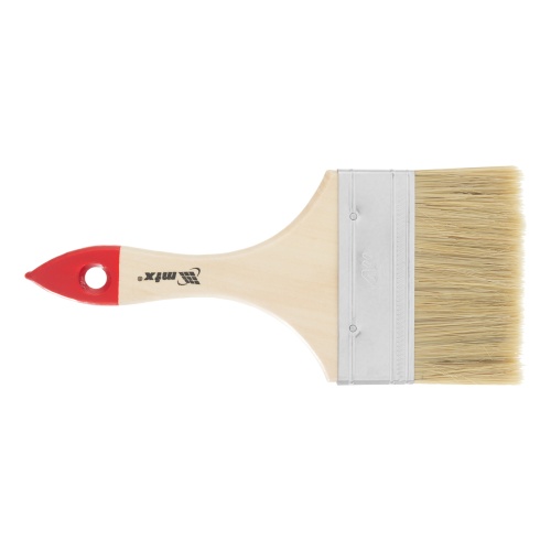 Кисть плоская "Стандарт" 4" (100 мм) натуральная щетина, деревянная ручка MTX фото 2
