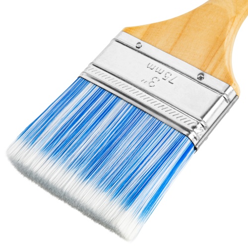 Кисть плоская "Евро" 3", искусственная щетина, деревянная ручка MTX фото 3