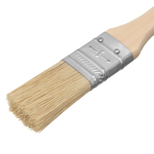 Кисть плоская 25 мм, натуральная щетина, деревянная ручка Сибртех фото 3