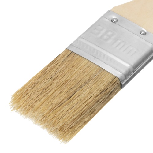 Кисть плоская "Стандарт" 1.5" (38 мм) натуральная щетина, деревянная ручка MTX фото 3