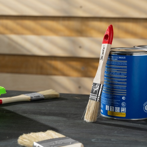 Кисть плоская "Стандарт" 1" (25 мм) натуральная щетина, деревянная ручка MTX фото 7