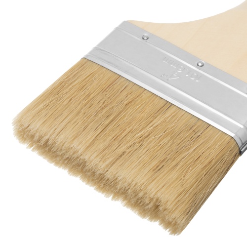 Кисть плоская "Евро" 4", натуральная щетина, деревянная ручка MTX фото 3