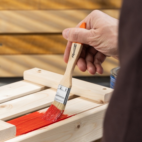 Кисть плоская Slimline 1" (25 мм) натуральная щетина, деревянная ручка Sparta фото 9