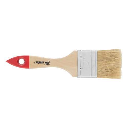 Кисть плоская "Стандарт" 2" (50 мм) натуральная щетина, деревянная ручка MTX фото 2