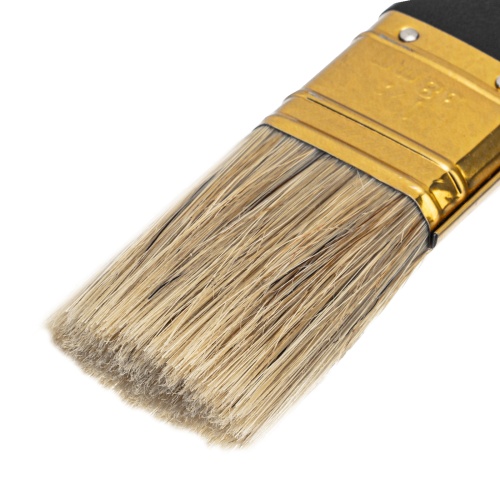 Кисть плоская "Профи" 1.5", натуральная щетина, пластмассовая ручка MTX фото 4