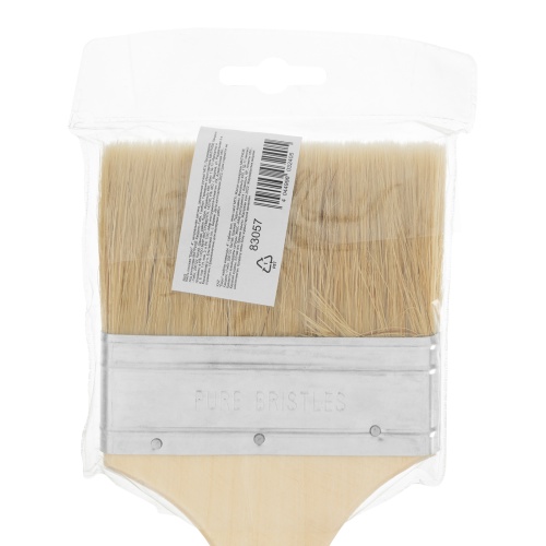 Кисть плоская "Евро" 4", натуральная щетина, деревянная ручка MTX фото 5