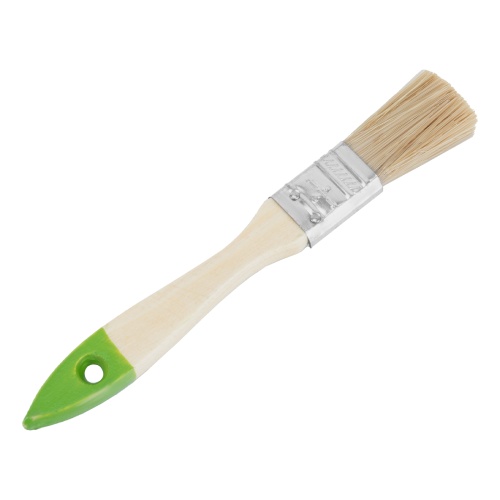 Кисть плоская 20 мм, натуральная щетина, деревянная ручка Сибртех фото 2