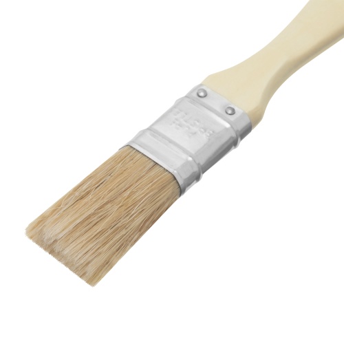 Кисть плоская "Евро" 1", натуральная щетина, деревянная ручка MTX фото 3