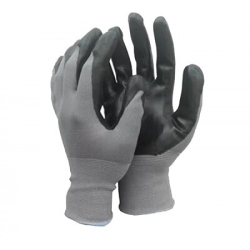 Перчатки с подкладкой черные/серые ЛЮКС