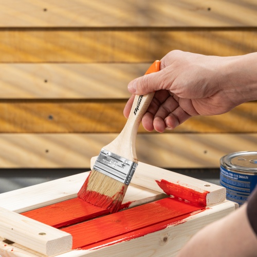 Кисть плоская Slimline 2.5" (63 мм) натуральная щетина, деревянная ручка Sparta фото 7