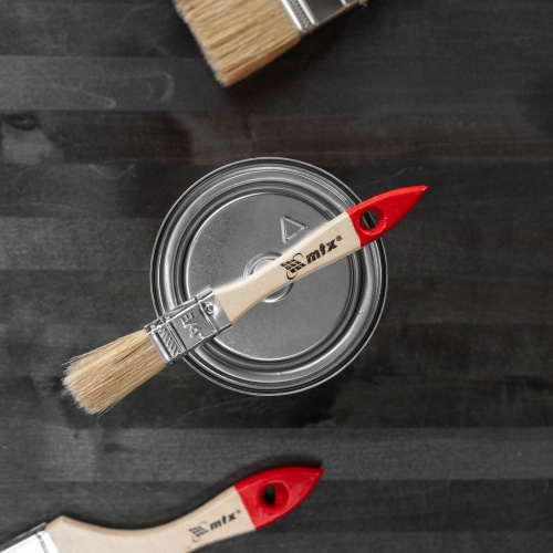 Кисть плоская "Стандарт" 3/4" (20 мм) натуральная щетина, деревянная ручка MTX фото 6