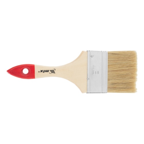 Кисть плоская "Стандарт" 3" (75 мм) натуральная щетина, деревянная ручка MTX фото 2