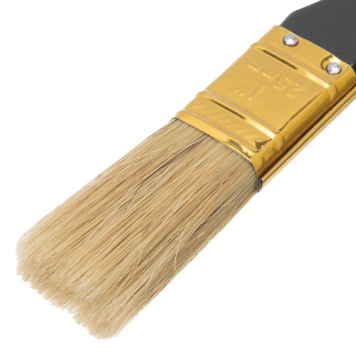 Кисть плоская "Профи" 1", натуральная щетина, деревянная ручка MTX фото 3