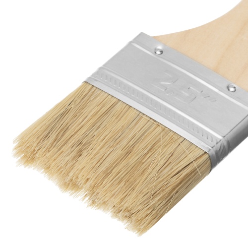 Кисть плоская "Стандарт" 2.5" (63 мм) натуральная щетина, деревянная ручка MTX фото 3