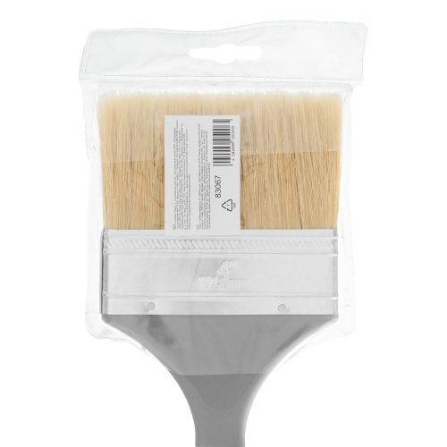 Кисть плоская "Евро" 4", натуральная щетина, пластмассовая ручка MTX фото 5