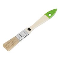 Кисть плоская 20 мм, натуральная щетина, деревянная ручка Сибртех