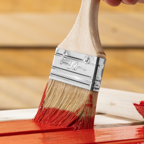 Кисть плоская Slimline 2.5" (63 мм) натуральная щетина, деревянная ручка Sparta фото 8