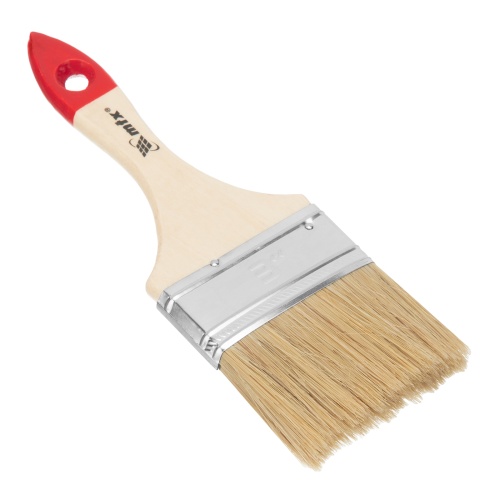 Кисть плоская "Стандарт" 3" (75 мм) натуральная щетина, деревянная ручка MTX