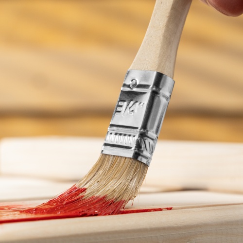 Кисть плоская "Стандарт" 3/4" (20 мм) натуральная щетина, деревянная ручка MTX фото 10