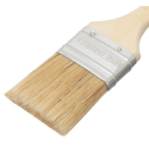 Кисть плоская "Евро" 2", натуральная щетина, деревянная ручка MTX фото 3