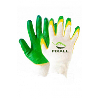 Перчатки хб с двойным латексным обливом 13 класс FIXALL
