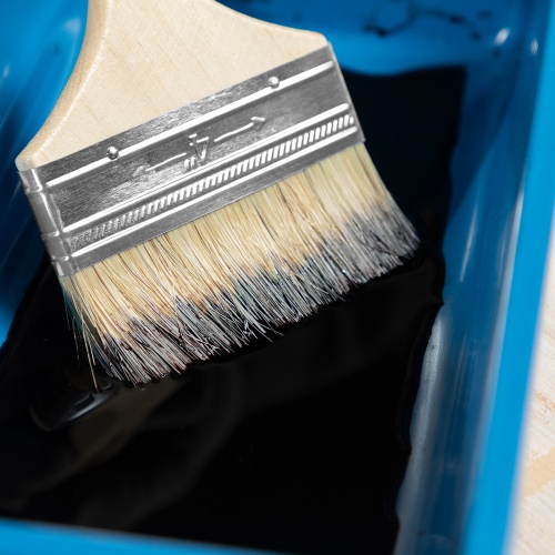 Кисть плоская Slimline 4" (100 мм) натуральная щетина, деревянная ручка Sparta фото 10
