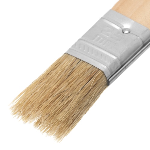 Кисть плоская "Стандарт" 1" (25 мм) натуральная щетина, деревянная ручка MTX фото 3