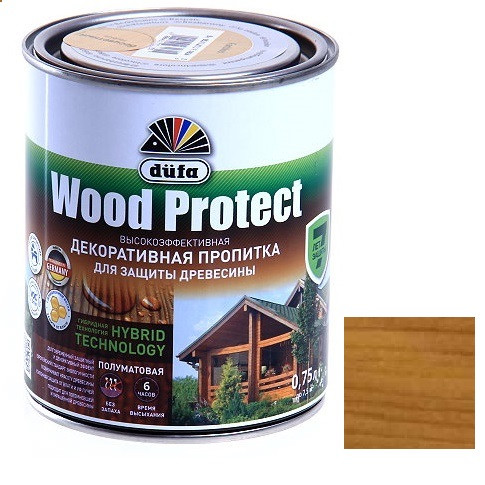 Пропитка для древесины Dufa Wood Protect Дуб 0,75 л Пропитка для древесины Dufa Wood Protect Дуб 0,75 л