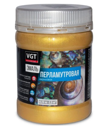 VGT эмаль ВД АК 1179 универсальная "перламутровая" золото 0,23 кг 11601921 VGT эмаль ВД АК 1179 универсальная "перламутровая" золото 0,23 кг 11601921