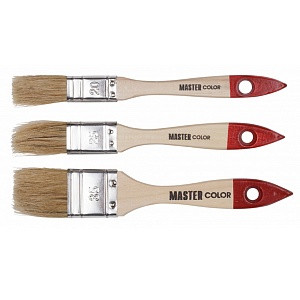 Набор флейцевых кистей с деревянными ручками и натуральной щетиной: ширина 20, 25, 35 мм Набор флейцевых кистей с деревянными ручками и натуральной щетиной: ширина 20, 25, 35 мм