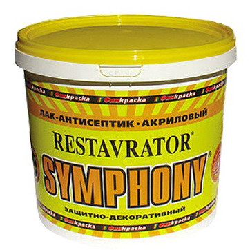 Лак-антисептик Symphony Restavrator глянцевый ЕР 2,7 л Лак-антисептик Symphony Restavrator глянцевый ЕР 2,7 л
