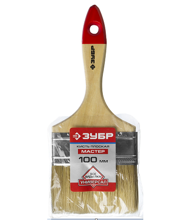 Кисть плоская Зубр Универсал Мастер 4-01003-100 100 мм фото 3 Кисть плоская Зубр Универсал Мастер 4-01003-100 100 мм фото 3
