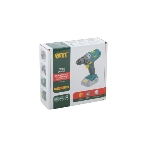 Дрель-шуруповерт аккумуляторный FIT 20 В, 0-400/1400 об/мин, 40 Нм, 1,4 кг, рез. накл., без АКБ, коробка 79905 фото 4 Дрель-шуруповерт аккумуляторный FIT 20 В, 0-400/1400 об/мин, 40 Нм, 1,4 кг, рез. накл., без АКБ, коробка 79905 фото 4