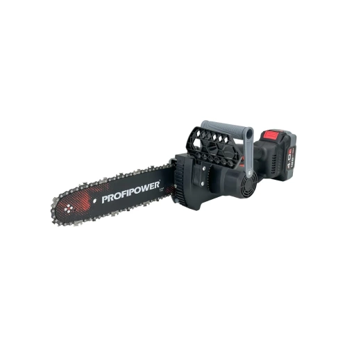 Аккумуляторная цепная бесщеточная пила Profipower MKDUC-20V (Li-ion-1 шт, 4.0 Ач, шина 12", 0-4000об/мин, цепь, З/У, в коробке) E0114M1 фото 4