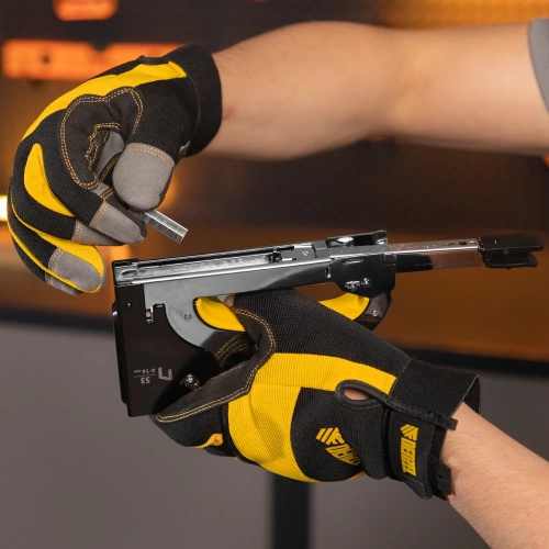 Мебельный степлер Denzel стальной корпус, быстрая загрузка, регулировка силы удара, тип 53, 4-14 мм 40211 фото 9 Мебельный степлер Denzel стальной корпус, быстрая загрузка, регулировка силы удара, тип 53, 4-14 мм 40211 фото 9