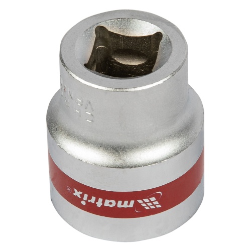 Головка торцевая, 24 мм, шестигранная, CrV, под квадрат 1/2, хромированная Matrix фото 2
