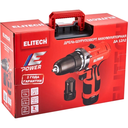Дрель аккумуляторная Elitech ДА 12Л2 (E2201.043.01) 205668 фото 10
