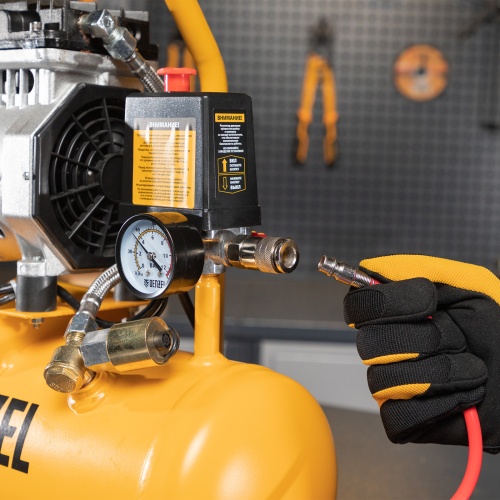 Компрессор DLS650/10 безмаслянный малошумный 650 Вт, 120 л/мин, ресивер 10 л Denzel фото 13