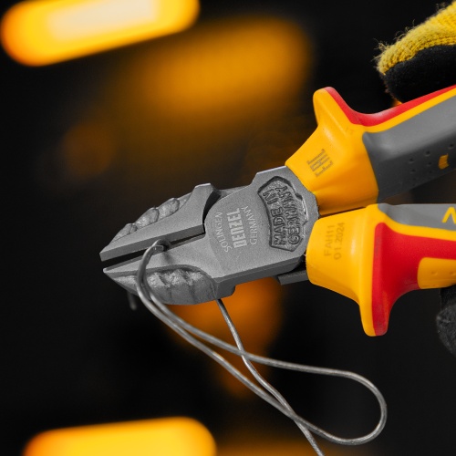 Бокорезы, диэлектрические рукоятки, до 1000 В, трехкомпонентные рукоятки, 180 мм Denzel фото 11