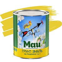 Грунт-эмаль по ржавчине Май 3 в 1 желтая 1,9 кг