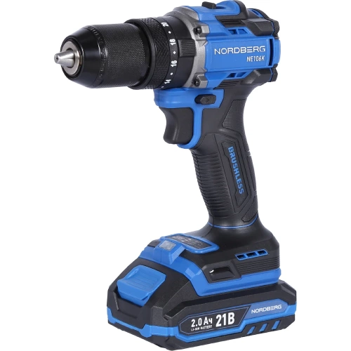 Шуруповерт аккумуляторный NORDBERG макс.диам. сверла 13 мм, 21 В, 70 Нм с 2 аккумуляторами и зарядным уст-вом NE106K фото 8