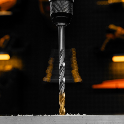 Сверло спиральное по металлу 11 х 195 мм, Р6М5, Golden Tip, удлиненное Denzel фото 11