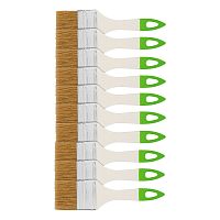 Кисть флейцевая, 50*8, натуральная щетина, пластиковая ручка, 10шт Сибртех