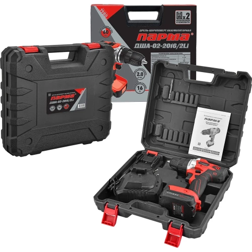 Дрель-шуруповерт Парма акк. дша-02-2016/2li 16в, 2 ач, 2 акк.,2 скор., подсв., индик., кейс 02.021.00015 фото 7 Дрель-шуруповерт Парма акк. дша-02-2016/2li 16в, 2 ач, 2 акк.,2 скор., подсв., индик., кейс 02.021.00015 фото 7