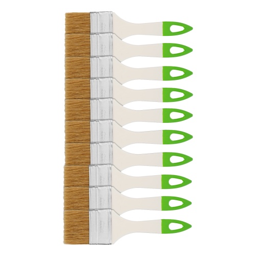 Кисть флейцевая, 50*8, натуральная щетина, пластиковая ручка, 10шт Сибртех