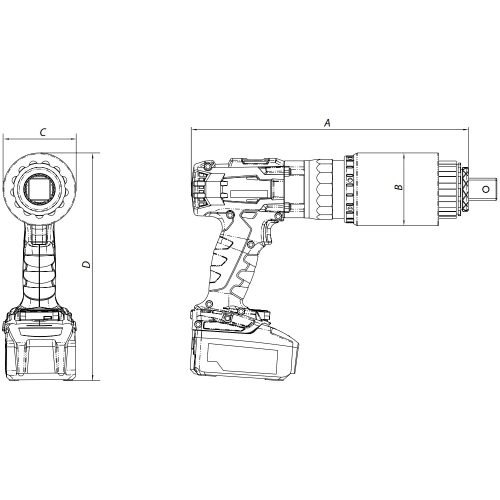 Гайковерт моментный аккумуляторный NORGAU 1.1/2", 1150-4500Нм, NBTW-46L 057003146 фото 3