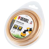 Леска для триммера армированная алюминием круглая, 2,0мм х 15м, блистер ALUFLEX Denzel