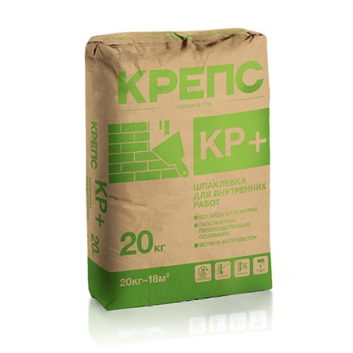 Смесь сухая строительная шпаклевочная Крепс КР Плюс 20 кг