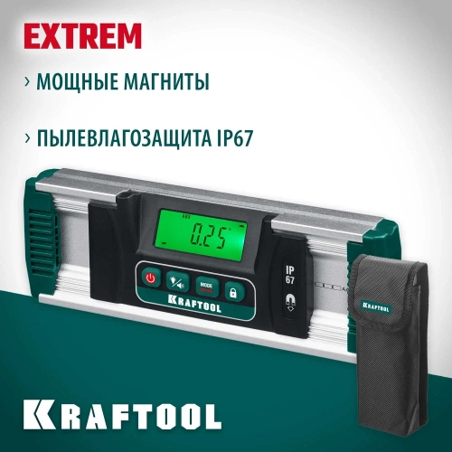 Электронный уровень-уклономер KRAFTOOL Extrem, 0-360° 34686 фото 3