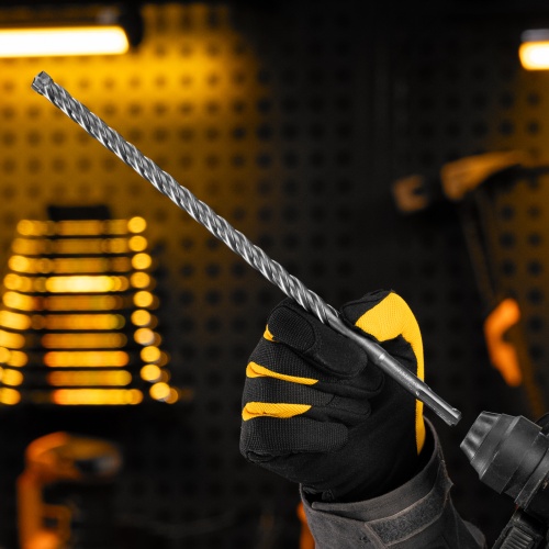 Бур по бетону, цельная крестовая пластина, 12x315 мм, SDS PLUS Denzel фото 7